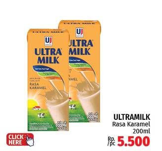 Promo Harga Ultra Milk Susu UHT Karamel 200 ml - LotteMart