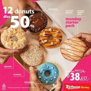 Promo Harga 12 Donuts  - Richeese Factory