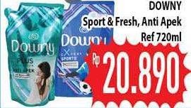 Promo Harga DOWNY Pewangi Pakaian Sport Fresh, Anti Apek 720 ml - Hypermart