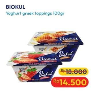 Promo Harga Biokul Greek Yogurt With Topping 100 gr - Hypermart