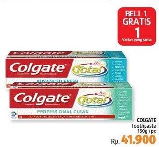 Promo Harga COLGATE Toothpaste Total 150 gr - LotteMart