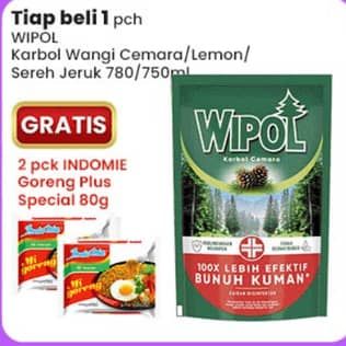 Promo Harga Wipol Karbol Wangi Cemara, Lemon, Sereh Jeruk 750 ml - Indomaret