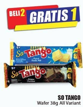 Promo Harga TANGO Wafer So Tango Belgian Chocolate 38 gr - Hari Hari