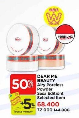 Promo Harga Dear Me Beauty Airy Poreless Setting Powder 1 pcs - Watsons