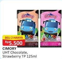 Promo Harga CIMORY Susu UHT Chocolate, Strawberry per 2 pcs 125 ml - Alfamart
