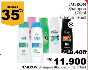 Promo Harga EMERON Shampoo Black Shine 170 ml - Giant