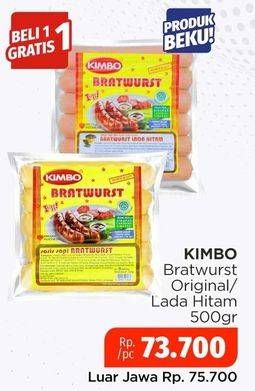 Promo Harga Kimbo Bratwurst Lada Hitam, Original 500 gr - Lotte Grosir