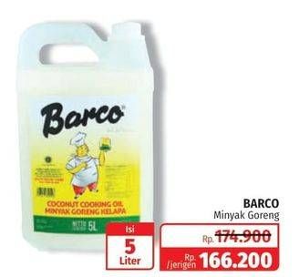 Promo Harga BARCO Minyak Goreng Kelapa 5000 ml - Lotte Grosir