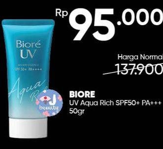 Promo Harga BIORE UV Aqua Rich Watery Essence SPF 50 50 gr - Guardian