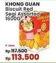 Promo Harga Khong Guan Assorted Biscuit Red Persegi 1600 gr - Indomaret