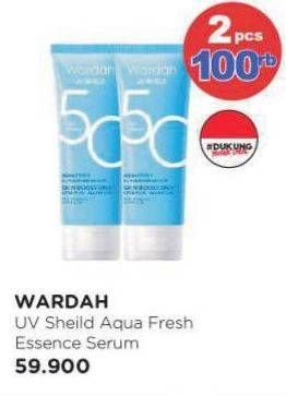 Promo Harga Wardah UV Shield Aqua Fresh Essence SPF 50 PA++++ 30 ml - Watsons