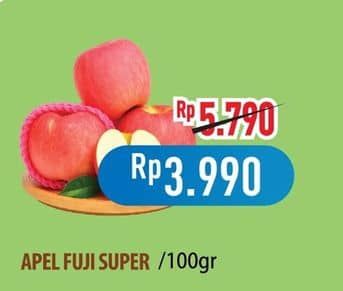Promo Harga Apel Fuji Super per 100 gr - Hypermart
