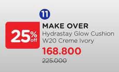 Promo Harga Make Over Hydrastay Lite Glow Cushion W20 Creme Ivory  - Watsons