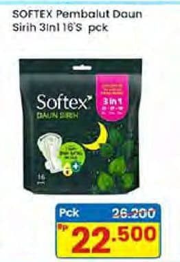 Promo Harga Softex Daun Sirih 3 In 1 16 pcs - Indomaret