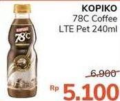 Promo Harga Kopiko 78C Drink Coffee Latte 240 ml - Alfamidi