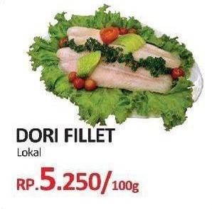 Promo Harga Frozen Ikan Fillet Dori per 100 gr - Yogya