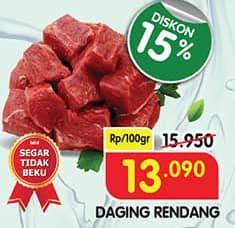 Promo Harga Daging Rendang Sapi per 100 gr - Superindo