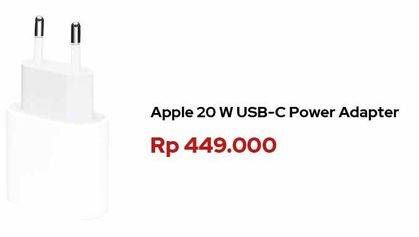 Promo Harga APPLE Apple 20W USB-C Power Adapter  - iBox