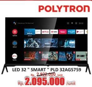 Promo Harga Polytron Smart Android TV 32 inch PLD 32AG5759  - Hari Hari