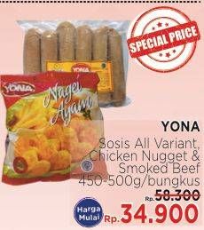 Promo Harga Yona Sosis/Chicken Nugget/Smoked Beef  - LotteMart