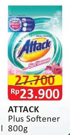 Promo Harga ATTACK Detergent Powder Plus Softener 800 gr - Alfamart