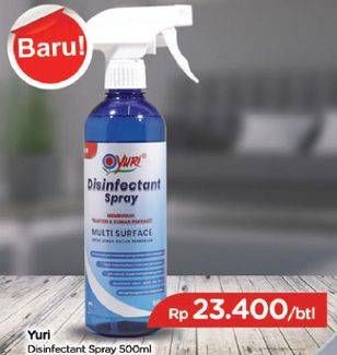 Promo Harga YURI Disinfectant Spray 500 ml - TIP TOP