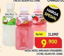 Promo Harga Mogu Mogu Minuman Nata De Coco Strawberry, Leci, Kelapa 320 ml - Superindo