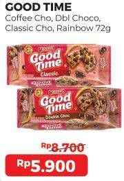 Promo Harga Good Time Cookies Chocochips Coffee, Double Choc, Classic, Rainbow Chocochip 72 gr - Alfamart