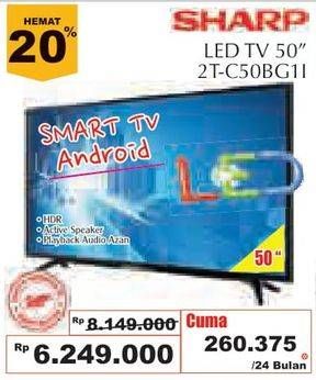 Promo Harga SHARP 2T-C50BG1i | LED TV 50"  - Giant