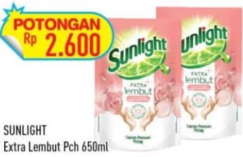 Promo Harga Sunlight Pencuci Piring Extra Lembut 650 ml - Hypermart