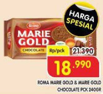 Promo Harga ROMA Marie Gold Chocolate, Original 240 gr - Superindo