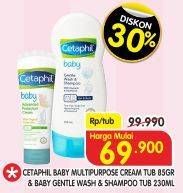 Promo Harga CETAPHIL Baby Moisturising Bath & Wash 230ml/Baby Advance Protection Cream 85gr  - Superindo