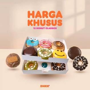 Promo Harga 12 Donut Classics  - Dunkin Donuts