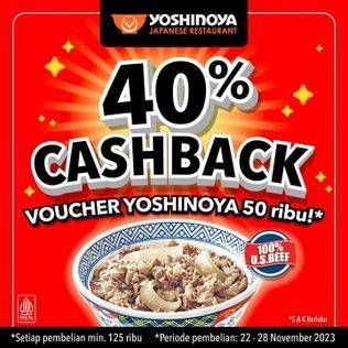 Promo Harga Cashback 40%  - Yoshinoya