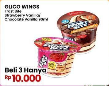 Promo Harga Glico Frostbite Strawberry Vanilla, Chocolate Vanilla 90 ml - Indomaret