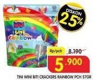 Promo Harga TINI WINI BITI Biskuit Crackers Rainbow Pack 57 gr - Superindo