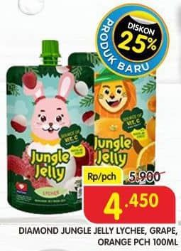 Promo Harga Diamond Jungle Jelly Lychee, Grape, Orange 100 ml - Superindo