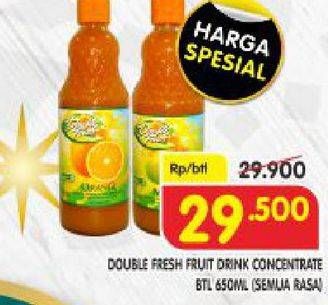 Promo Harga DOUBLE FRESH Drink Concentrate All Variants 650 ml - Superindo
