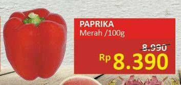 Promo Harga Cabe Paprika Merah per 100 gr - Alfamidi