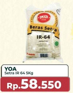 Promo Harga YOA Beras Setra IR-64 5 kg - Yogya