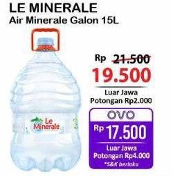 Promo Harga Le Minerale Air Mineral 15000 ml - Alfamart