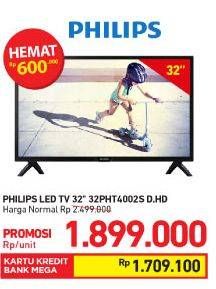 Promo Harga PHILIPS 32PHT4002S D-HD  - Carrefour