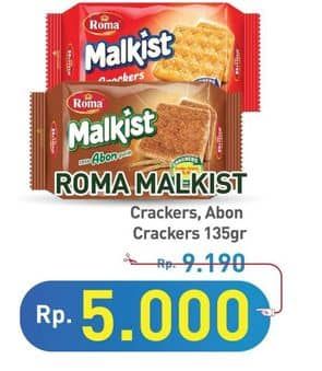 Promo Harga Roma Malkist Crackers, Abon 135 gr - Hypermart