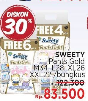 Promo Harga SWEETY Gold Pants M34, L28, XL26, XXL22  - LotteMart