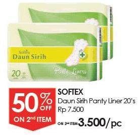 Promo Harga SOFTEX Pantyliner Daun Sirih Regular 20 pcs - Guardian