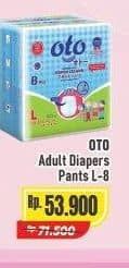Promo Harga OTO Adult Diapers Pants L8 8 pcs - Alfamart