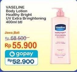 Promo Harga Vaseline Body Lotion UV Extra Brightening 400 ml - Indomaret