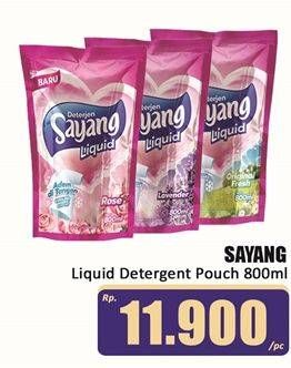 Promo Harga Sayang Liquid Detergent Lavender, Original Fresh, Rose 800 ml - Hari Hari