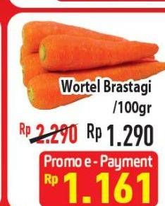 Promo Harga Wortel Berastagi per 100 gr - Hypermart