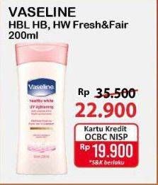 Promo Harga Vaseline Body Lotion Fresh Fair Cooling UV 200 ml - Alfamart